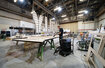 Průmyslový vysavač Ruwac R01 A pro zónu 22 odsává dřevěný prach v hamburském filmovém studiu.